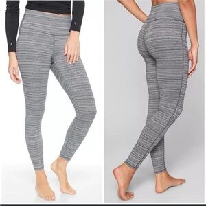 Lululemon Striped Gray Leggings Size 4